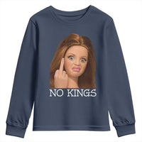 No Kings Youth Sweatshirt Funny Disgusted Doll Face Meme