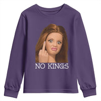 No Kings Youth Sweatshirt Funny Disgusted Doll Face Meme