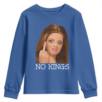 No Kings Youth Sweatshirt Funny Disgusted Doll Face Meme