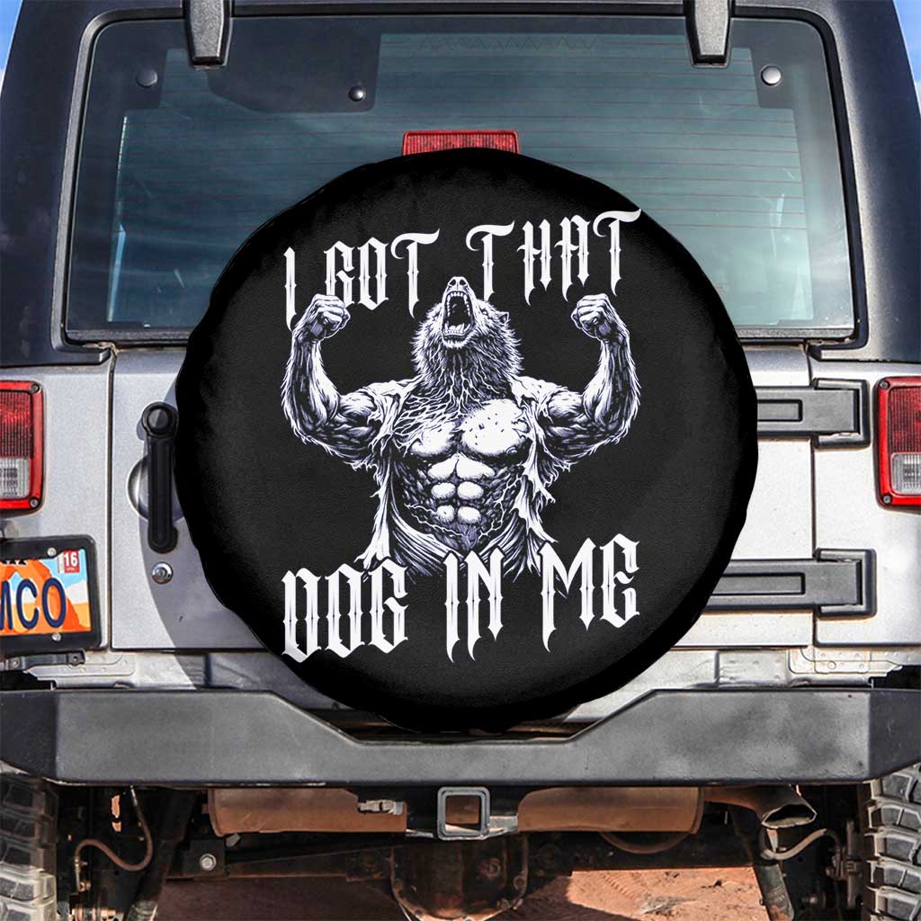 Funny Alpha Wolf Meme Spare Tire Cover I Got That Dog In Me