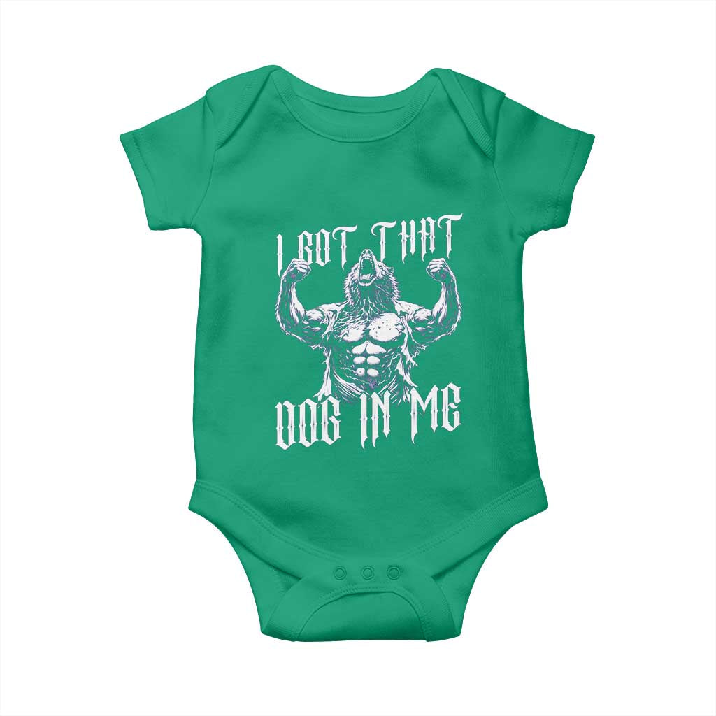 Funny Alpha Wolf Meme Baby Onesie I Got That Dog In Me