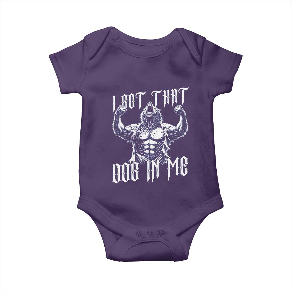 Funny Alpha Wolf Meme Baby Onesie I Got That Dog In Me