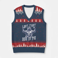 Funny Alpha Wolf Meme V-Neck Knit Sweater Vest I Got That Dog In Me
