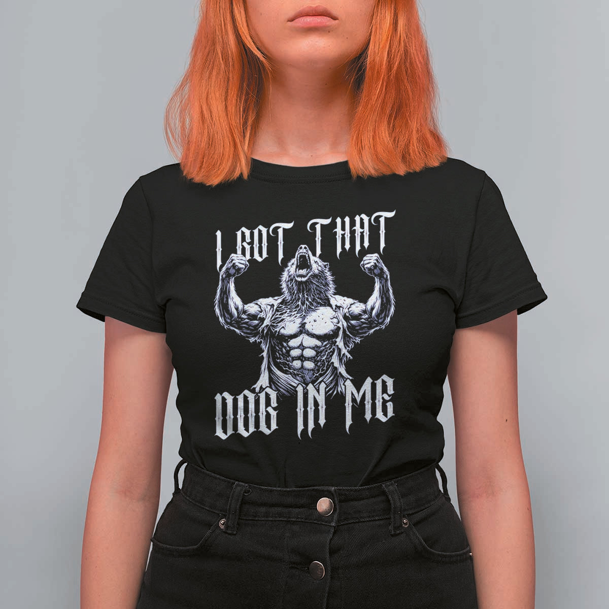 Funny Alpha Wolf Meme T Shirt For Women I Got That Dog In Me