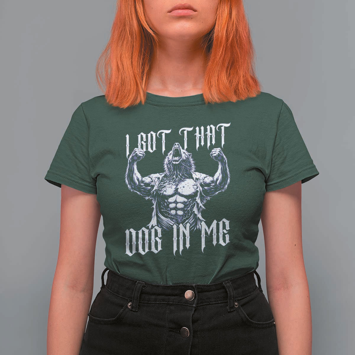 Funny Alpha Wolf Meme T Shirt For Women I Got That Dog In Me