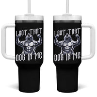 Funny Alpha Wolf Meme Tumbler With Handle I Got That Dog In Me