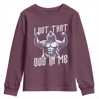 Funny Alpha Wolf Meme Youth Sweatshirt I Got That Dog In Me