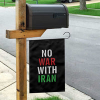 No War With Iran Garden Flag Anti War Political Protest Statement