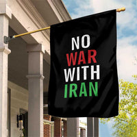No War With Iran Garden Flag Anti War Political Protest Statement