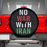 No War With Iran Spare Tire Cover Anti War Political Protest Statement
