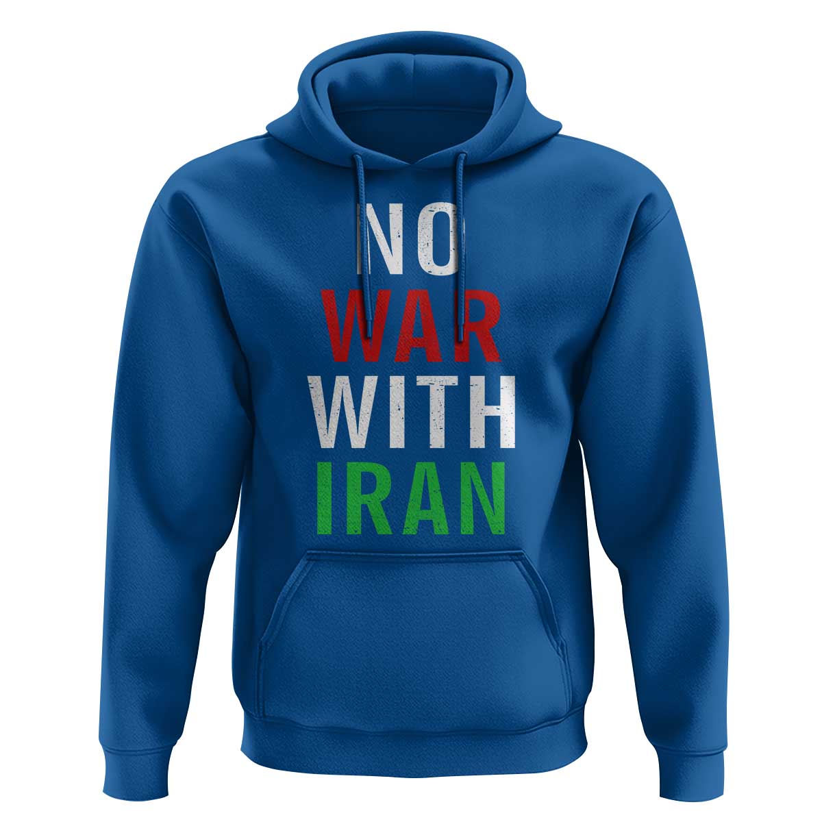 No War With Iran Hoodie Anti War Political Protest Statement