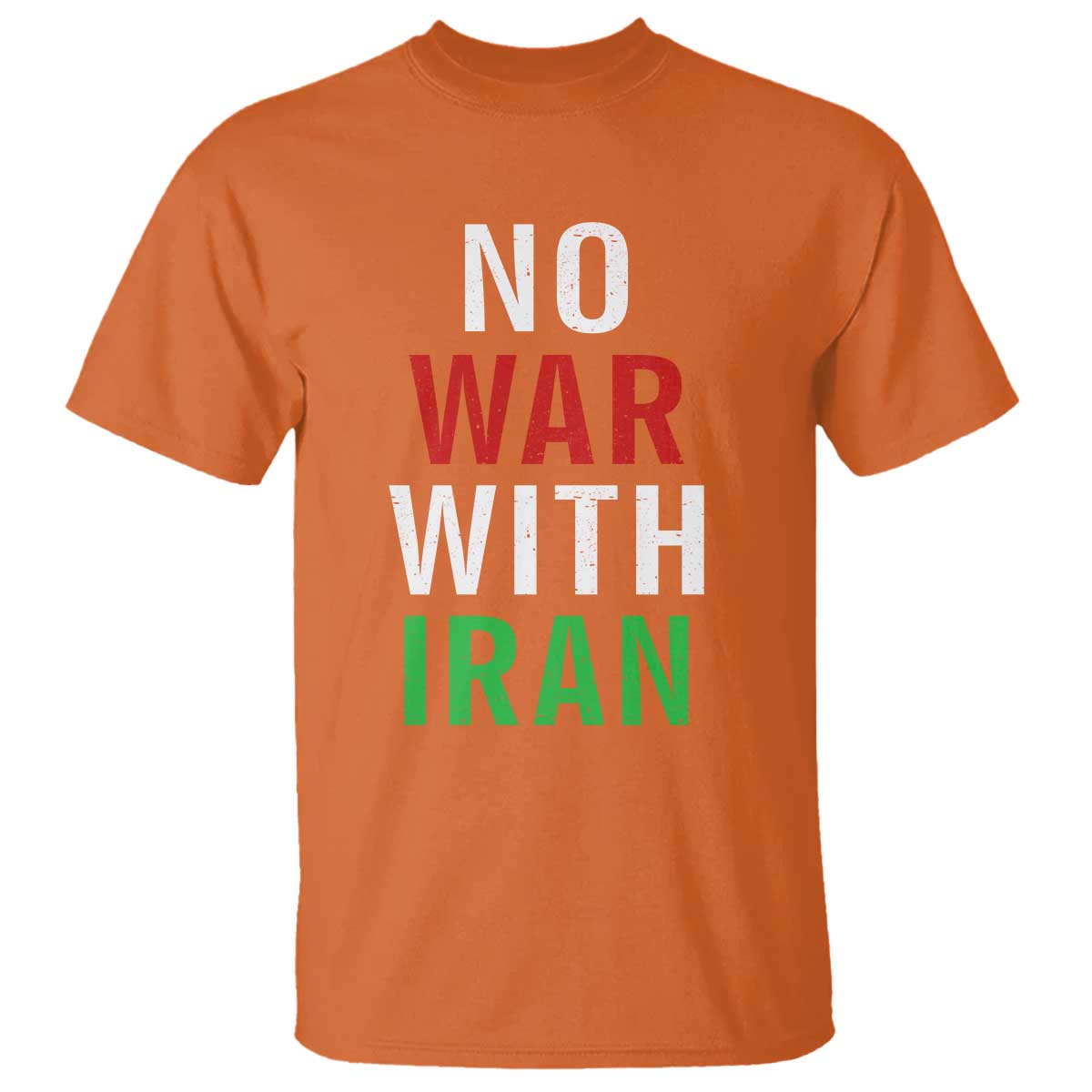 No War With Iran T Shirt Anti War Political Protest Statement