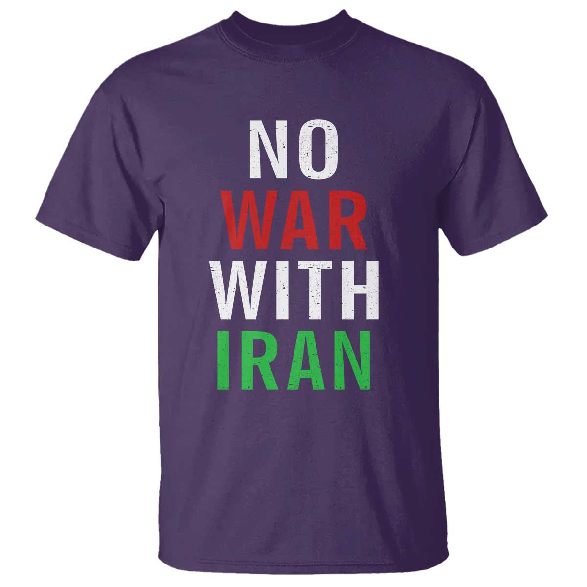 No War With Iran T Shirt Anti War Political Protest Statement