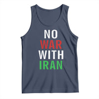 No War With Iran Tank Top Anti War Political Protest Statement