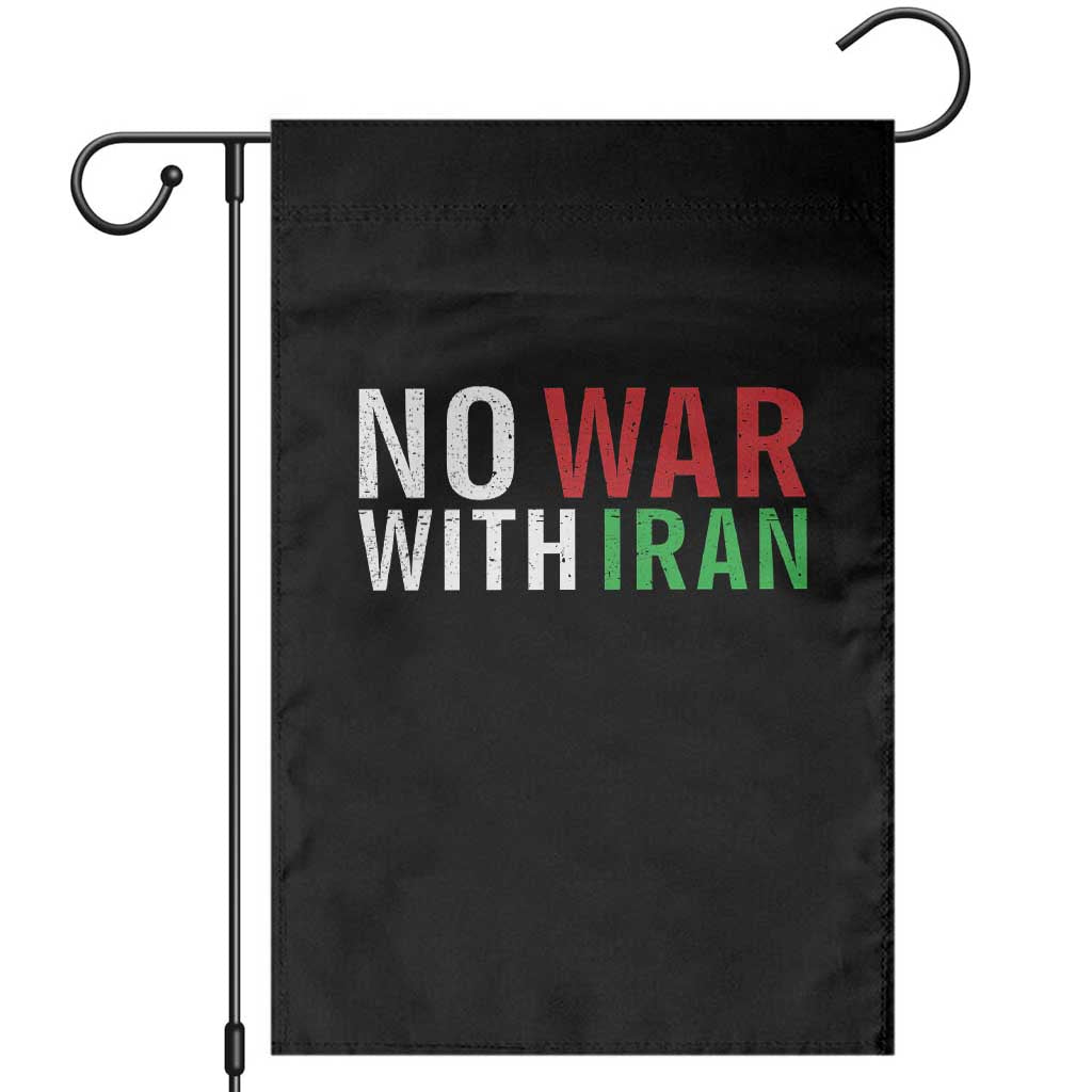 No War With Iran Garden Flag Anti War Protest Apparel Gift