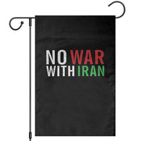 No War With Iran Garden Flag Anti War Protest Apparel Gift
