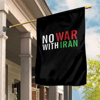 No War With Iran Garden Flag Anti War Protest Apparel Gift
