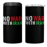 No War With Iran 4 in 1 Can Cooler Tumbler Anti War Protest Apparel Gift