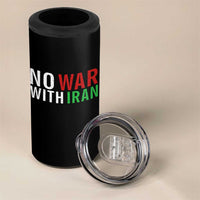 No War With Iran 4 in 1 Can Cooler Tumbler Anti War Protest Apparel Gift