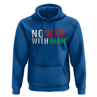 No War With Iran Hoodie Anti War Protest Apparel Gift
