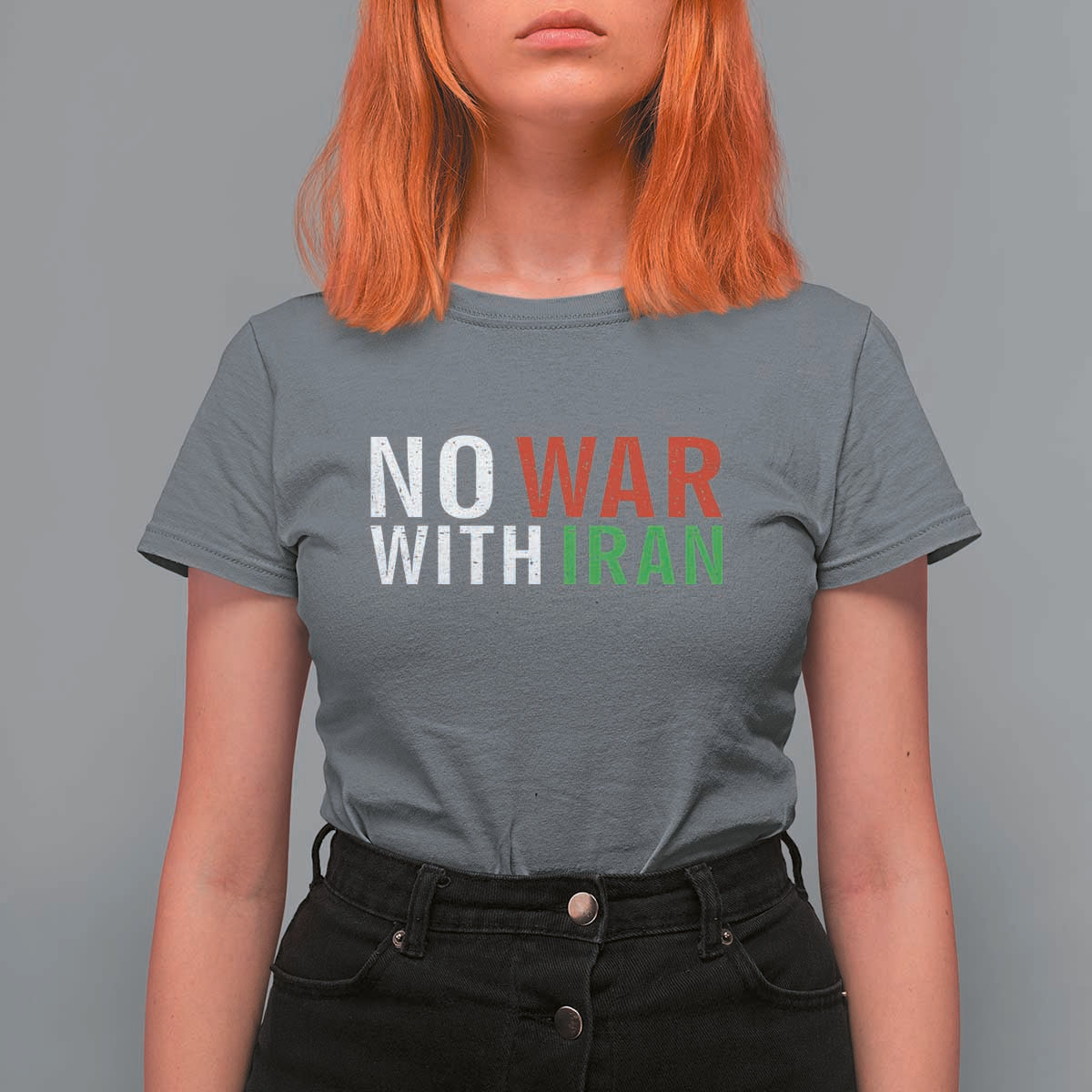 No War With Iran T Shirt For Women Anti War Protest Apparel Gift