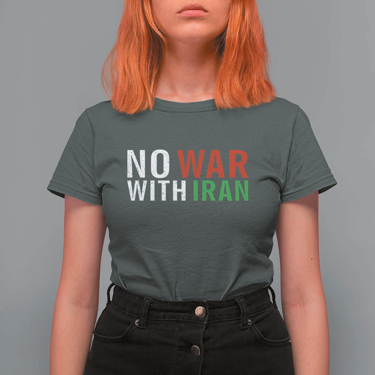 No War With Iran T Shirt For Women Anti War Protest Apparel Gift