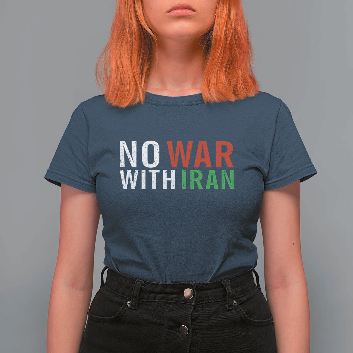 No War With Iran T Shirt For Women Anti War Protest Apparel Gift