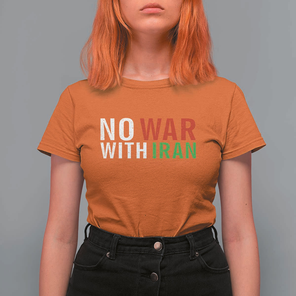 No War With Iran T Shirt For Women Anti War Protest Apparel Gift