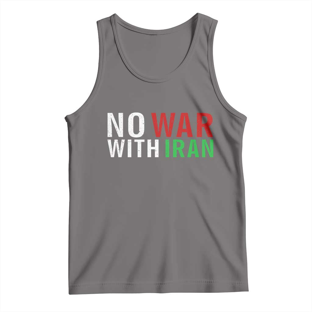 No War With Iran Tank Top Anti War Protest Apparel Gift