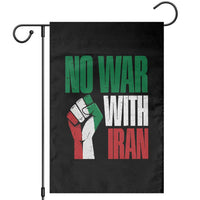 No War With Iran Garden Flag Peace Activist Gift