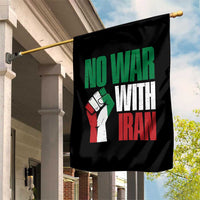 No War With Iran Garden Flag Peace Activist Gift