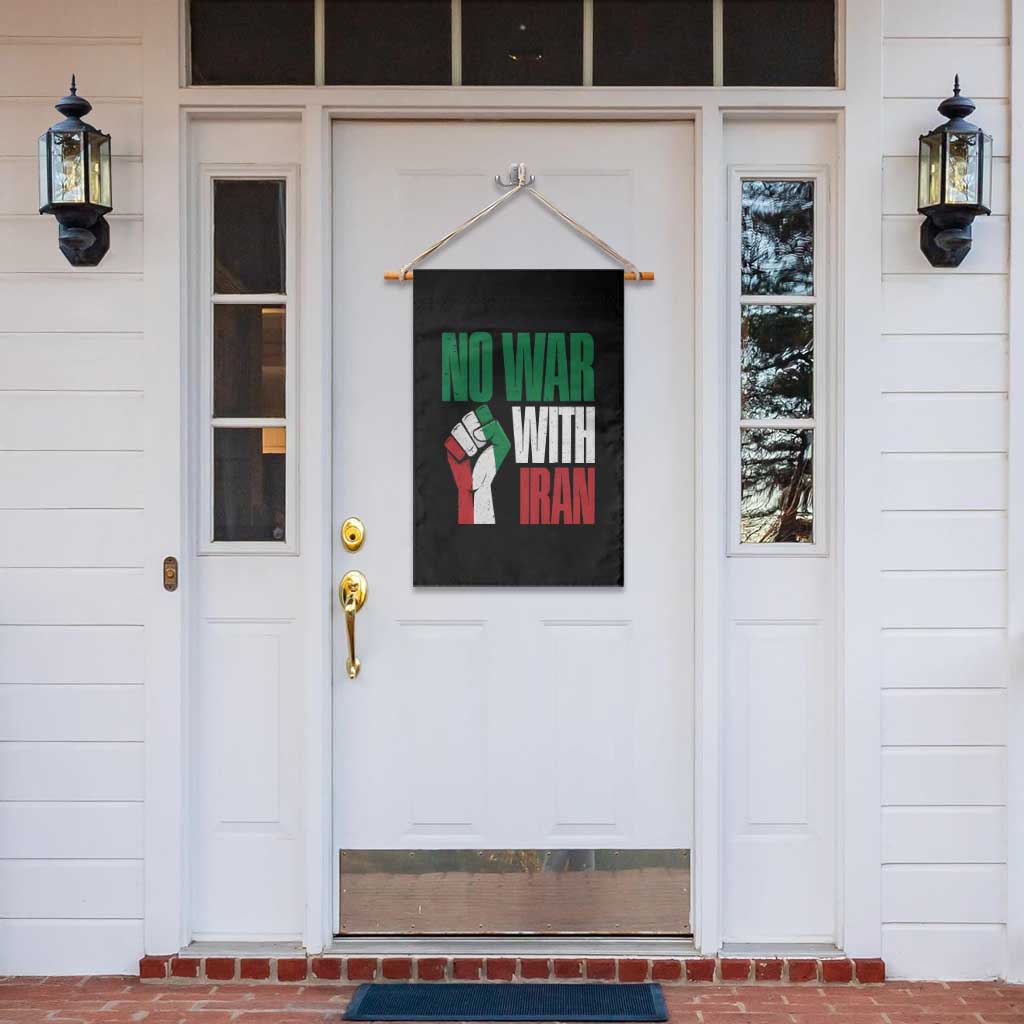 No War With Iran Garden Flag Peace Activist Gift