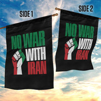No War With Iran Garden Flag Peace Activist Gift