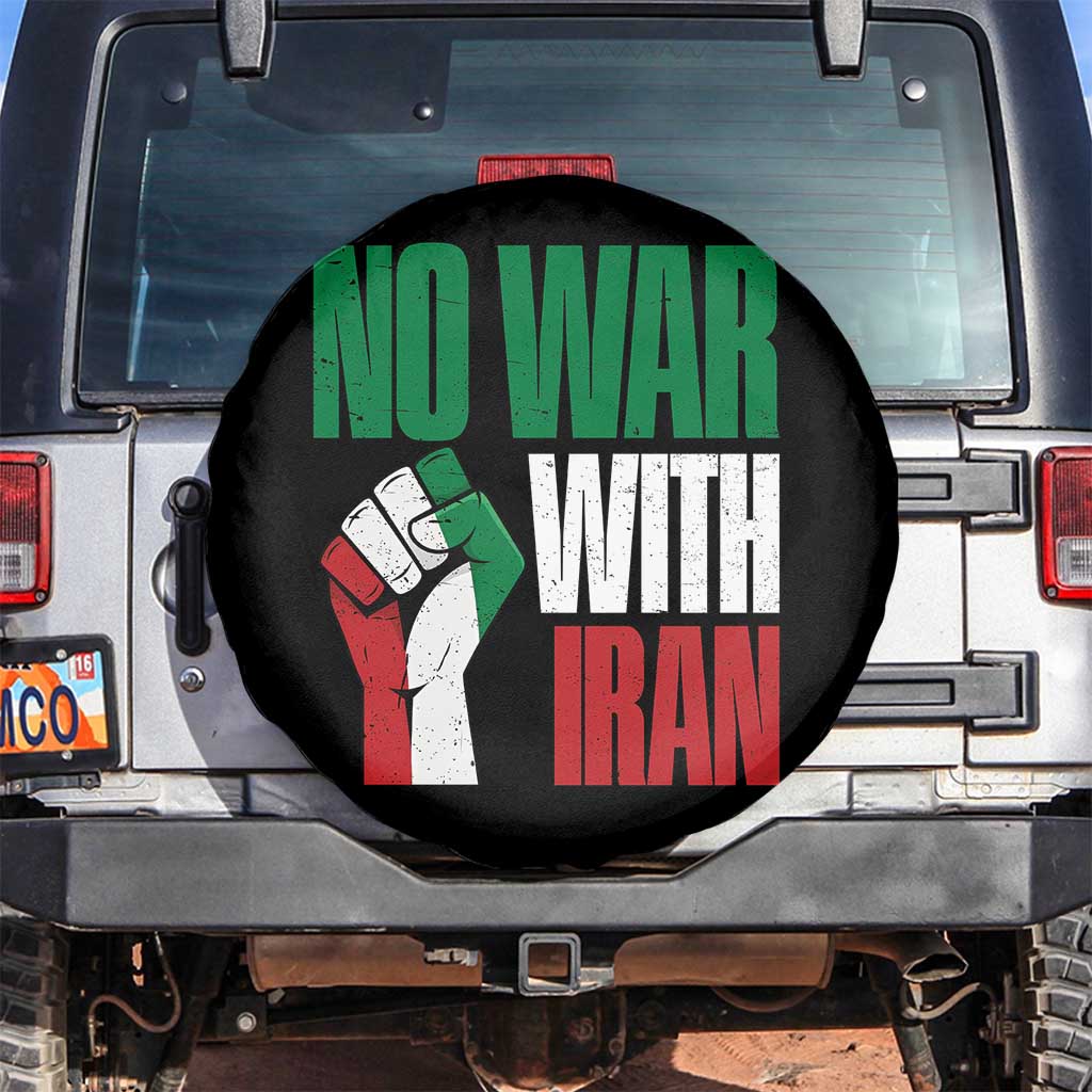 No War With Iran Spare Tire Cover Peace Activist Gift
