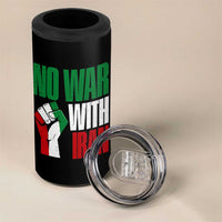 No War With Iran 4 in 1 Can Cooler Tumbler Peace Activist Gift