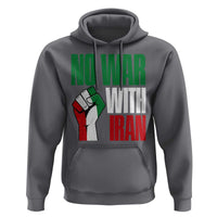 No War With Iran Hoodie Peace Activist Gift