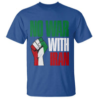 No War With Iran T Shirt Peace Activist Gift