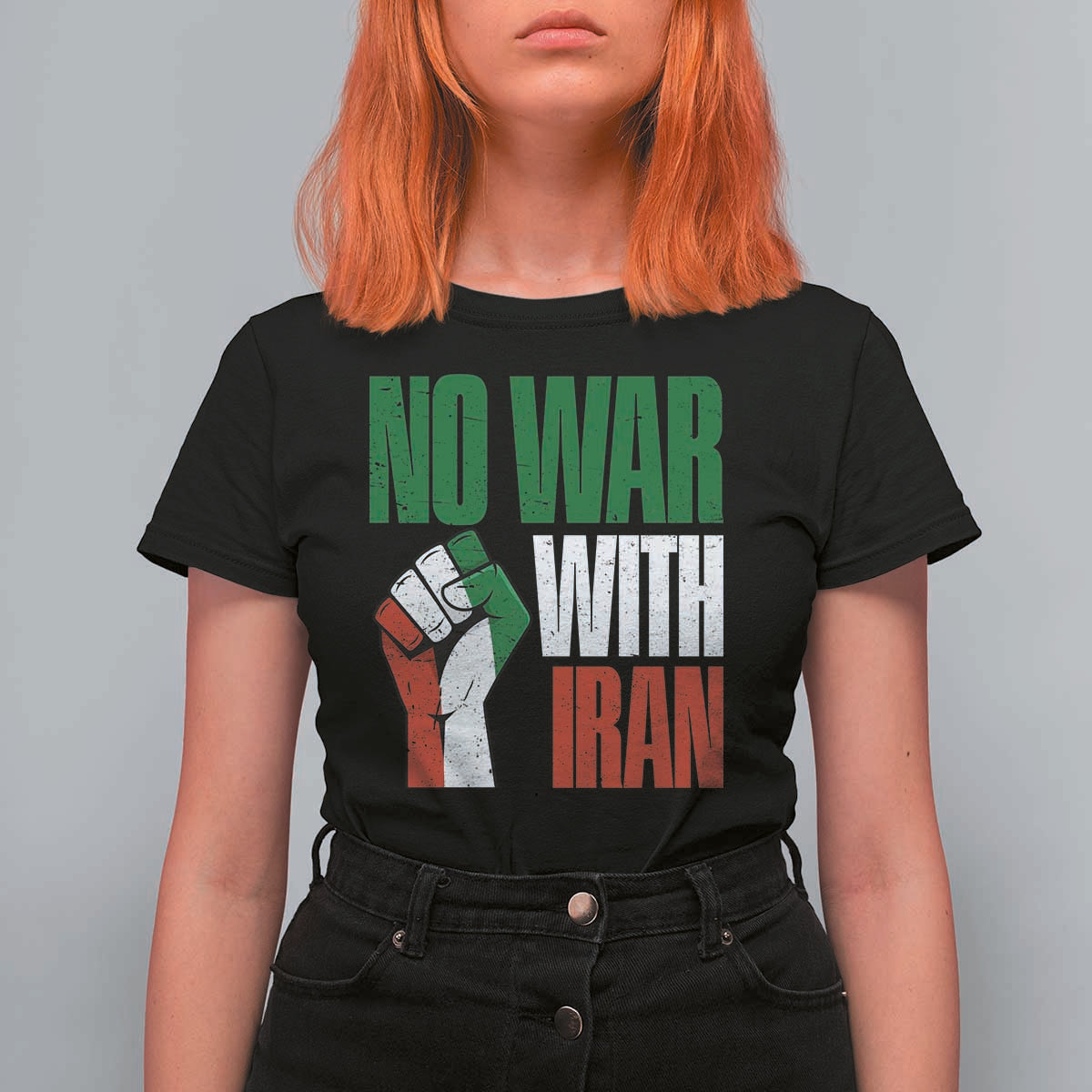 No War With Iran T Shirt For Women Peace Activist Gift
