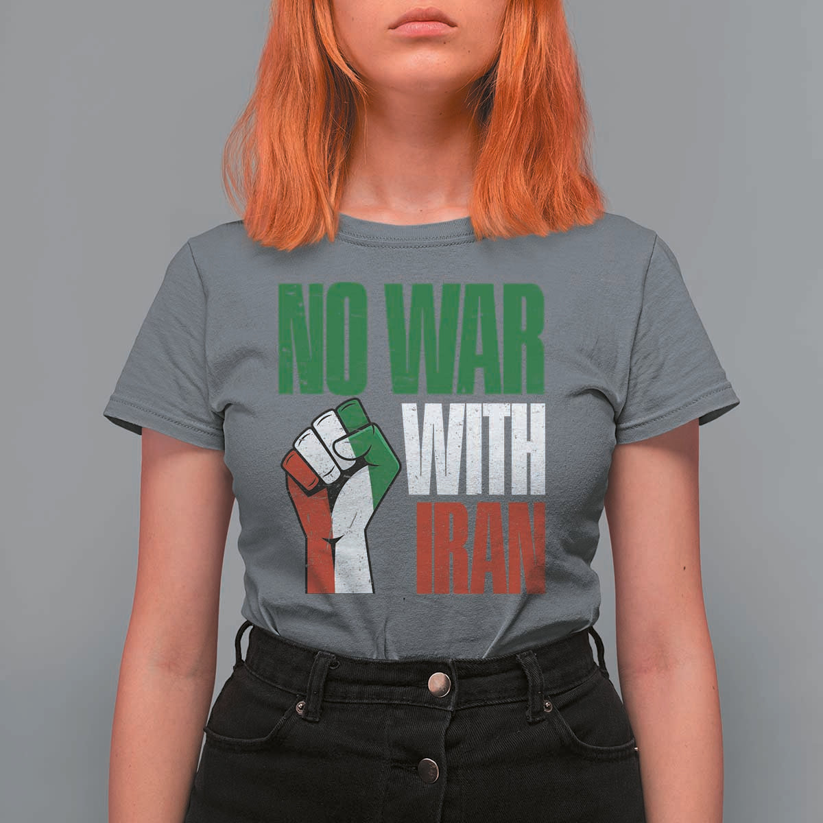 No War With Iran T Shirt For Women Peace Activist Gift