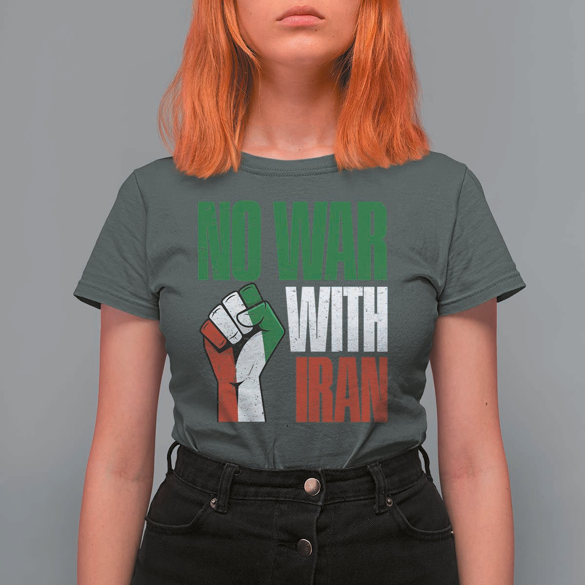 No War With Iran T Shirt For Women Peace Activist Gift