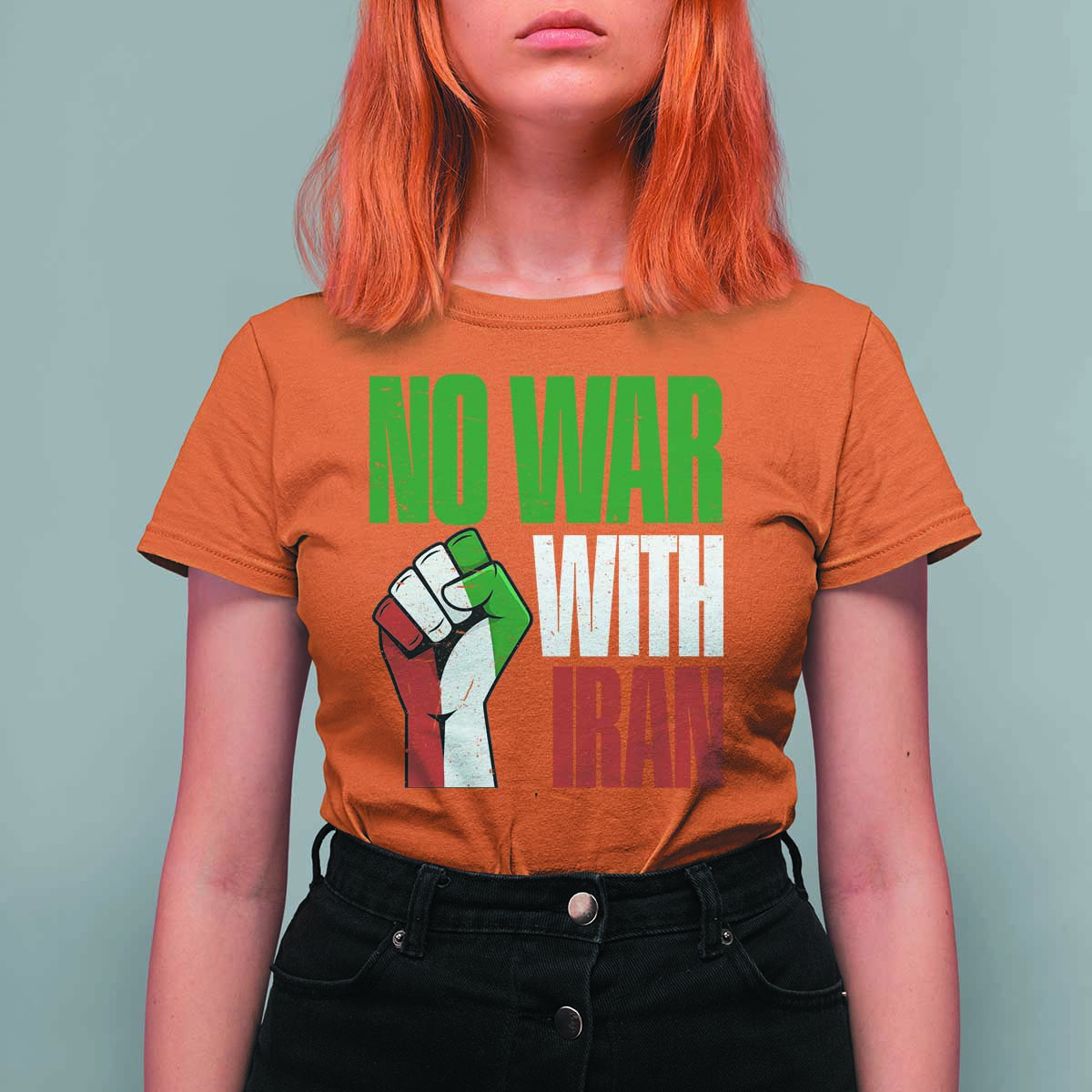 No War With Iran T Shirt For Women Peace Activist Gift