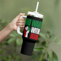 No War With Iran Tumbler With Handle Peace Activist Gift