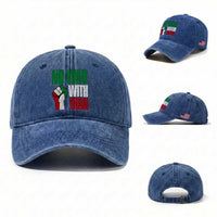No War With Iran Washed Cotton Baseball Cap Peace Activist Gift