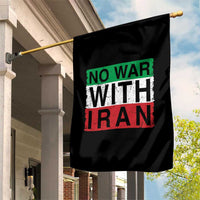 No War With Iran Garden Flag Solidarity With Iranian People Peace