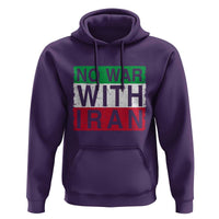 No War With Iran Hoodie Solidarity With Iranian People Peace