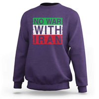 No War With Iran Sweatshirt Solidarity With Iranian People Peace