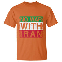 No War With Iran T Shirt Solidarity With Iranian People Peace