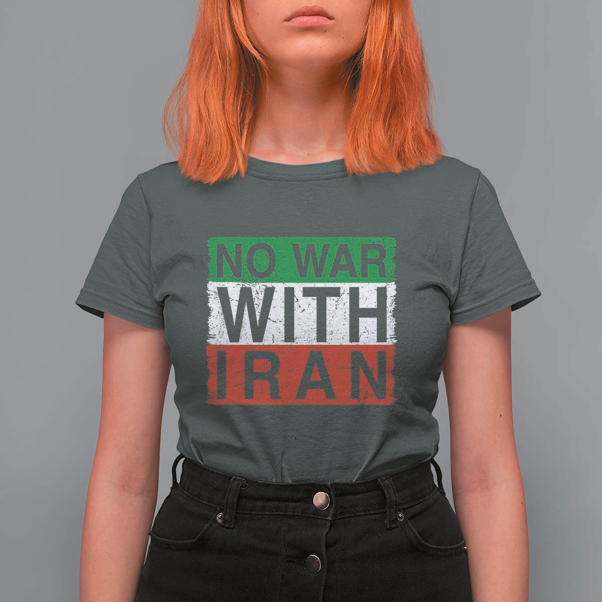 No War With Iran T Shirt For Women Solidarity With Iranian People Peace