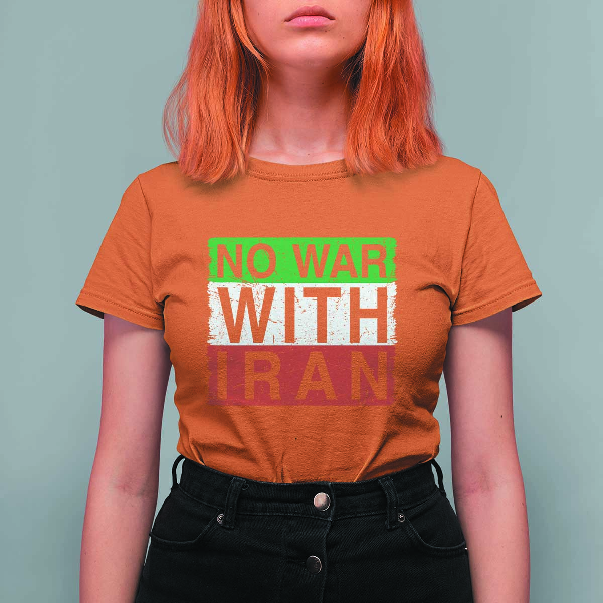 No War With Iran T Shirt For Women Solidarity With Iranian People Peace