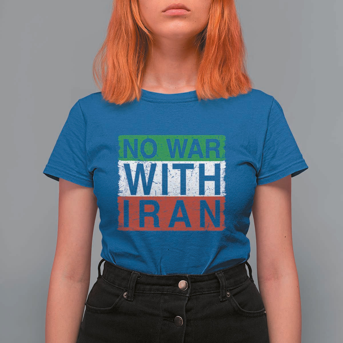 No War With Iran T Shirt For Women Solidarity With Iranian People Peace